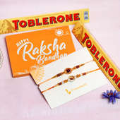 Designer Rakhi With Toblerone Bars