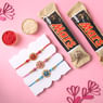 Set of 3 Designer Rakhis With 2 Mars Bars