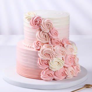 Designer Rose Blossom Cake