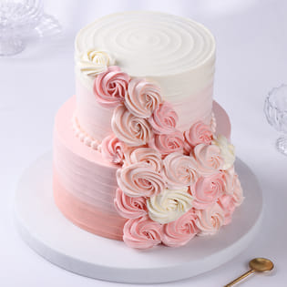 Designer Rose Blossom Cake