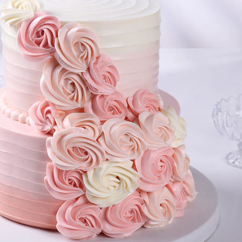 Designer Rose Blossom Cake