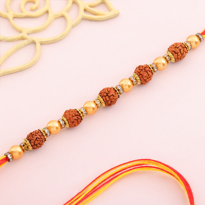 Designer Rudraksh Mauli Thread Rakhi 