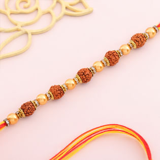 Designer Rudraksh Mauli Thread Rakhi 