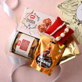 Send Dhoda Chocolates N Cookies With Pearl Rakhi Duo for Bhaiya bhabhi Online