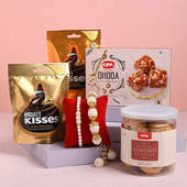 Order Dhoda Chocolates N Cookies With Pearl Rakhi Duo Online in India