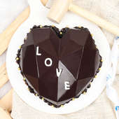 Diamond Heart Pinata Cake for Marriage Anniversary