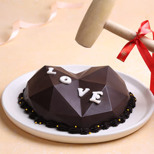 Diamond Heart Pinata Cake, Heart Shaped Pinata Cake Delivery