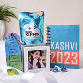 Diary With Frame Bookmark N Chocos Valentine Gift For Her