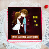Anniversary Poster Cake for Di and Jiju