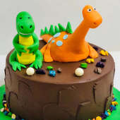 Dinosaur Delight Fondant Cake