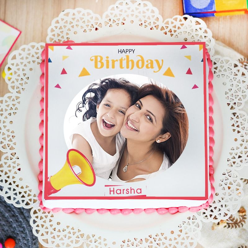 Angelic Beauty photo cake for birthday