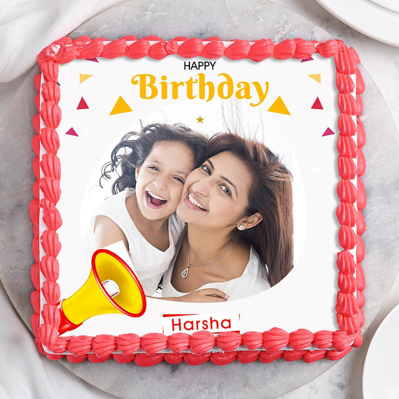Angelic Beauty photo cake for birthday