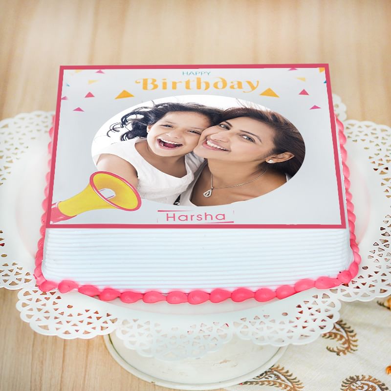 Birthday Photo Cake - Zoom View