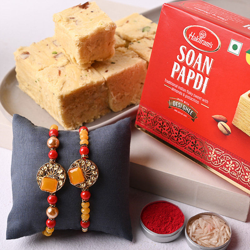 Divine Bhaiya Bhabhi Rakhi With Soan Papdi for Raksha Bandhan-UAE