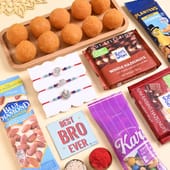 Three Sacred Rakhis With Sweet N Savoury Treats