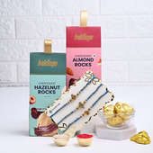 Divine Blessings Rakhi Trio With Indulgent Treats