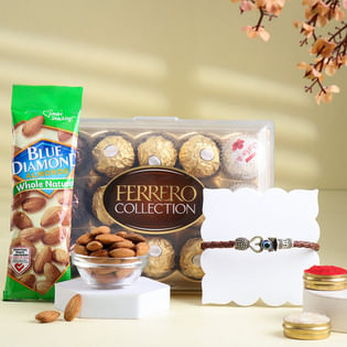 Divine Bracelet Rakhi With Almonds N Ferrero