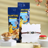 Damru Trishul Bracelet Rakhi With Cashews
