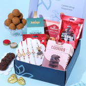 Divine Family Rakhi Set N Chocolates Sweets Hamper
