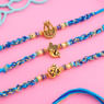 Divine Figures Trio Rakhi Set In Blue