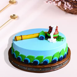 Divine Flute Janmashtami Cake