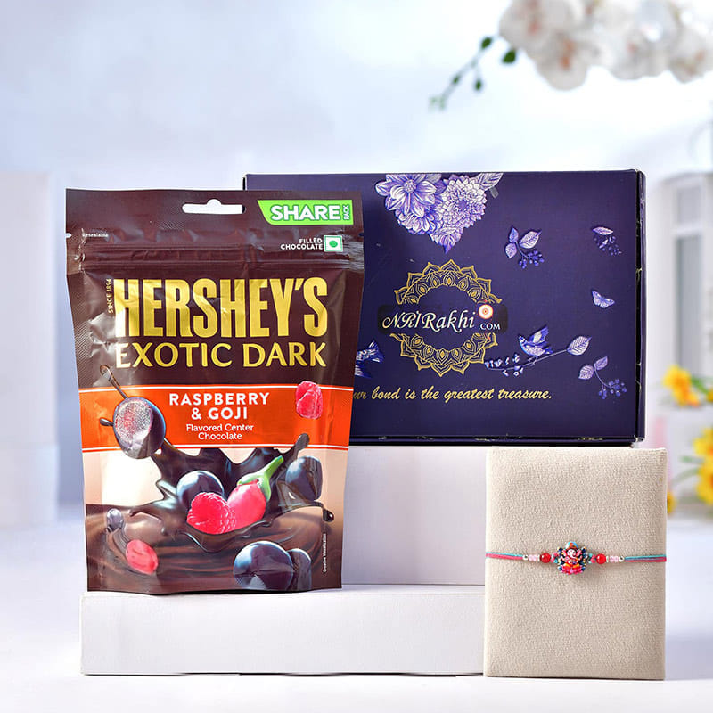 Divine Ganesh Kids Rakhi With Exotic Dark Chocolates