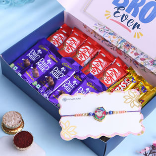 Divine Ganesha Kids Rakhi With Chocolate Gift Box