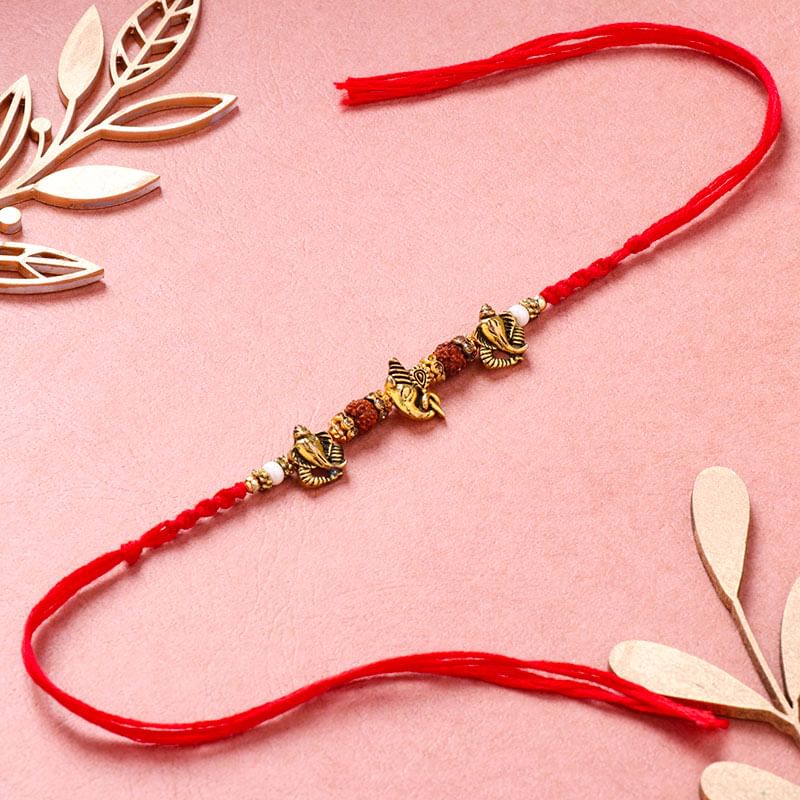 Single Divine Ganesha Mauli Rakhi