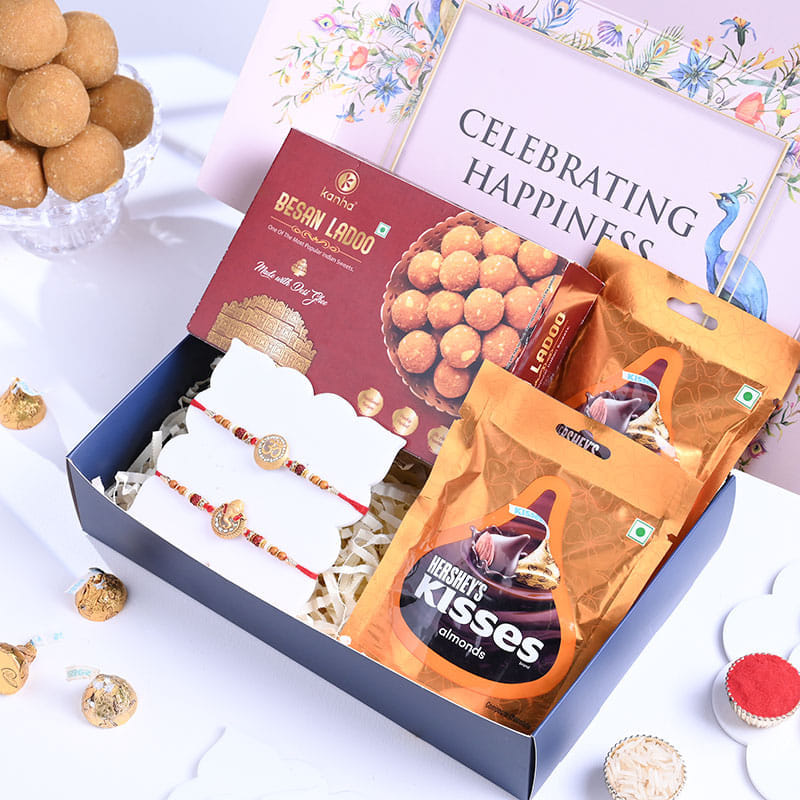 Divine Ganesha and Om Rakhi with Sweets