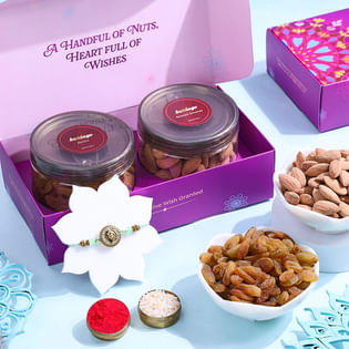 Divine Ganesha Rakhi With Almonds N Raisins