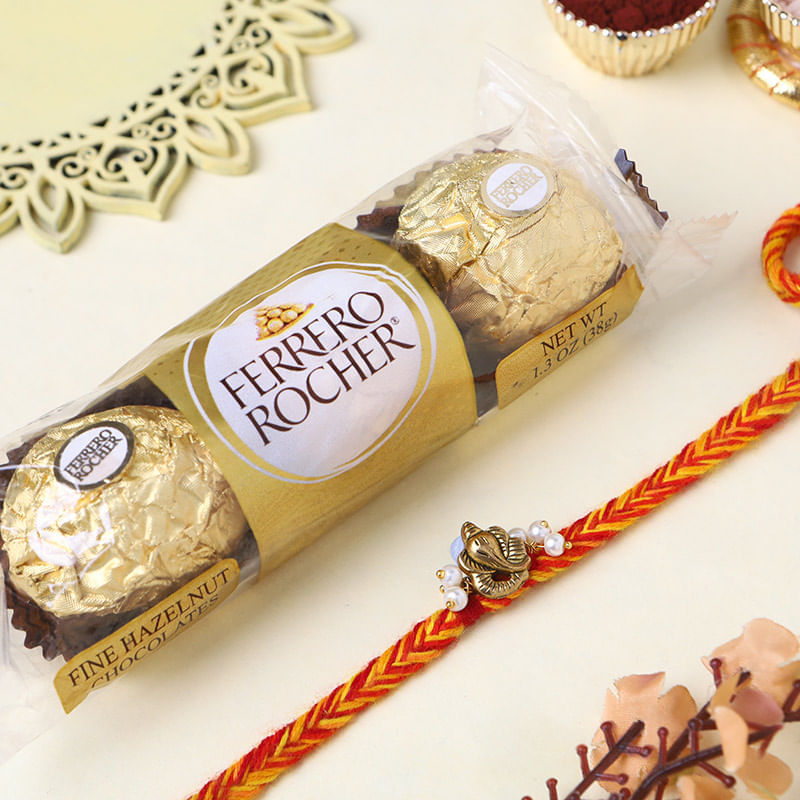 Divine Ganesha Rakhi With Chocolates