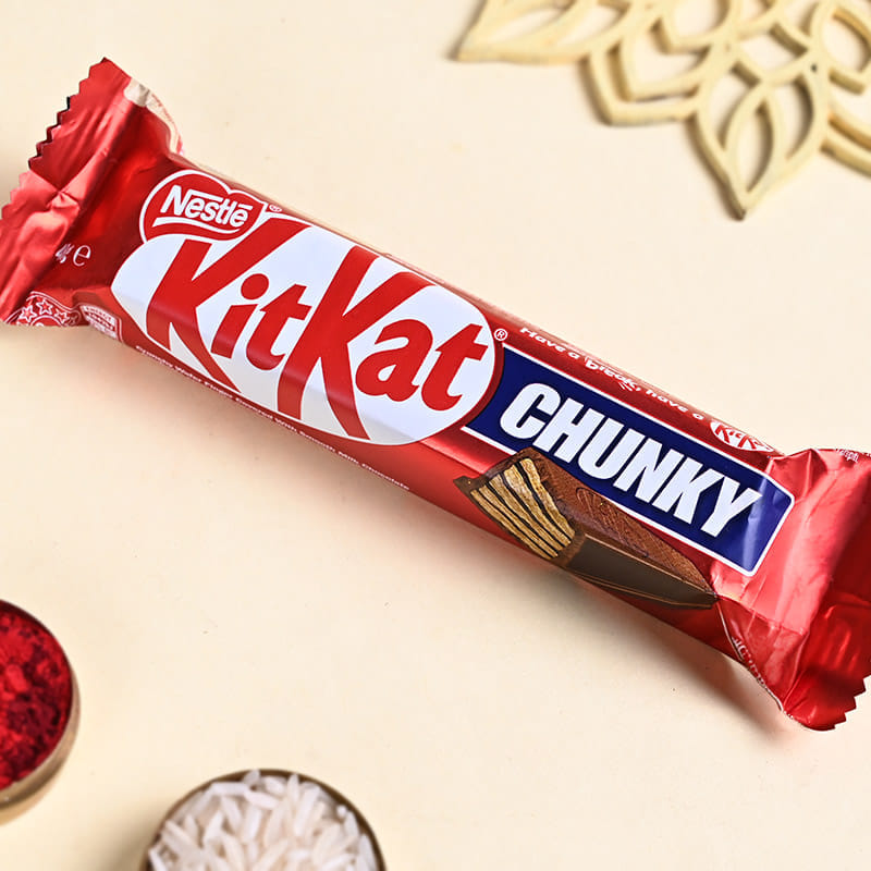 Divine Ganesha Rakhi With Kitkat