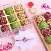 Divine Ganesha Rakhi With Mix Dry Fruit Ladoo