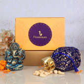 Front View of Divine Ganesha Signature Box-rakhi gift for sister