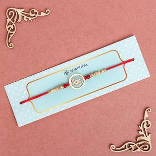 Divine Hamsa Hand Pearl Rakhi