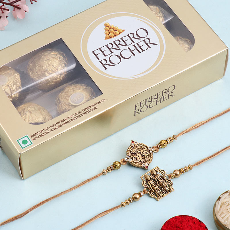 Divine Idol Rakhi Duo With Chocolate