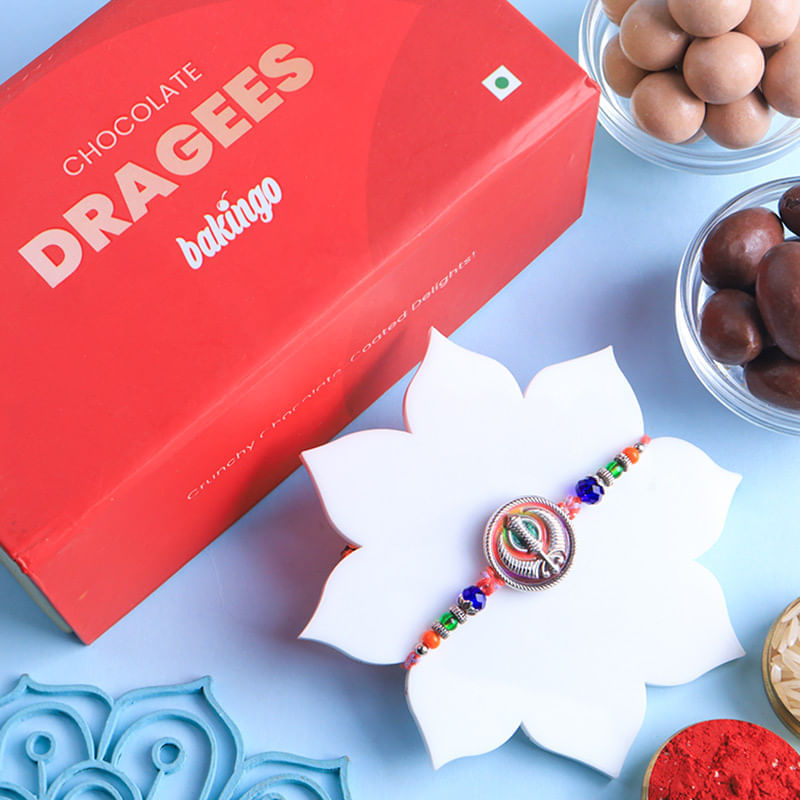 Divine Khanda Rakhi With Dragees