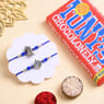 Divine Krishna Rakhi Duo With Milk Chocolate Bar