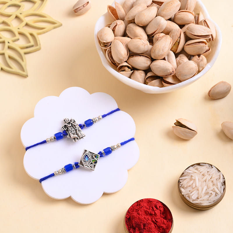 Divine Krishna Rakhi Duo With Nuts