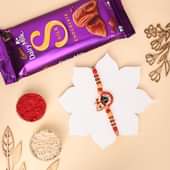 Divine Krishna Rakhi With Chocolate