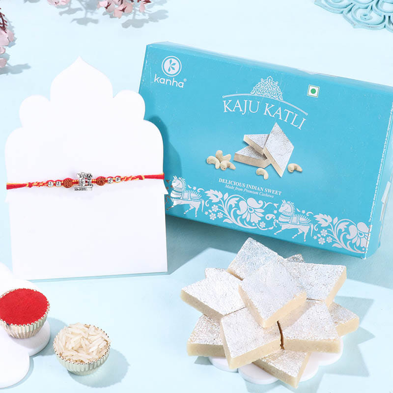 Divine Mahadev Rakhi With Kaju Katli