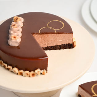 Divine Nutella Hazelnut Cake - Sliced View of The Cake