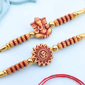 Divine Om N Ganesha Bhaiya Bhabhi Rakhis