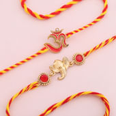 Divine Om N Ganesha Mauli Rakhi Duo