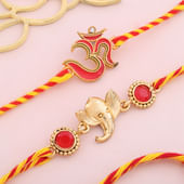 Divine Om N Ganesha Mauli Rakhi Duo