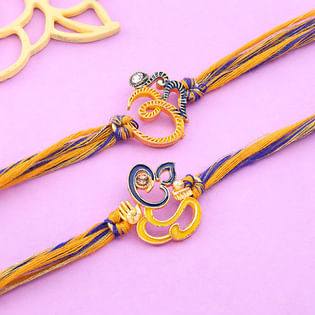 Divine Om N Ganesha Rakhi Duo