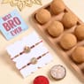 Om N Ganesha Rakhi With Besan Ladoo