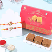 Divine Om N Ganesha Rakhis With Chana Badam Barfi