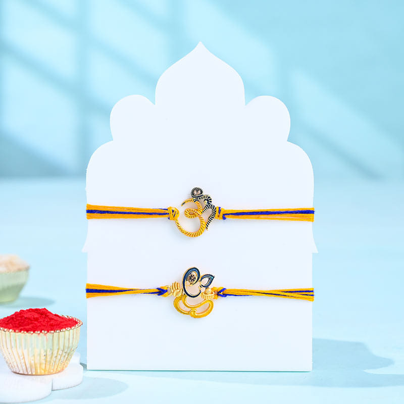 Divine Om N Ganesha Rakhis With Fusion Baklawa