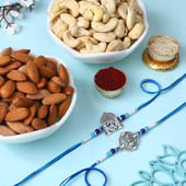 Divine Om N Krishna Rakhis With Dry Fruits